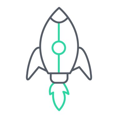 roket ikonu vektör illüstrasyonu