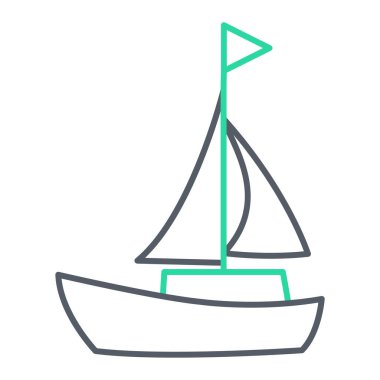 yelkenli ikonu vektör illüstrasyonu