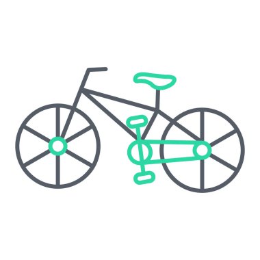 Bisiklet ikonu. Web için bisiklet vektör simgelerinin özet çizimi