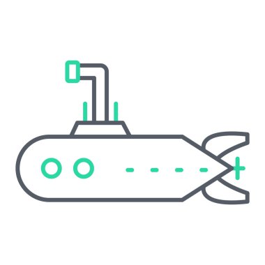 Denizaltı simge vektör çizim