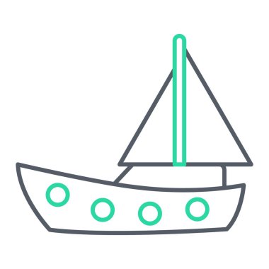 tekne ikonu vektör illüstrasyonu