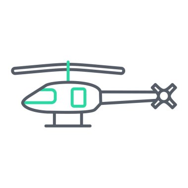 Helikopter simgesi vektör illüstrasyonu