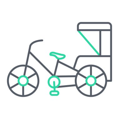 bisiklet ikonu vektör illüstrasyonu