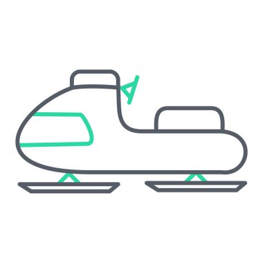 Kayak kaldırma ikonu. Web için snowboard vektör simgelerinin özet çizimi