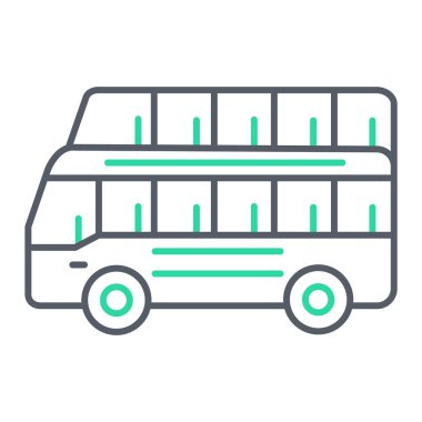 Otobüs. Web simgesi basit illüstrasyon