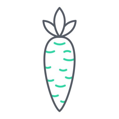 Havuç simgesi vektör illüstrasyonu