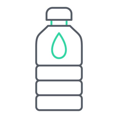 Su şişesi ikonu. Web için mineral kavanozu vektör simgelerinin basit çizimi