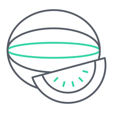 Taze karpuz dilimi vektör illüstrasyon tasarımı