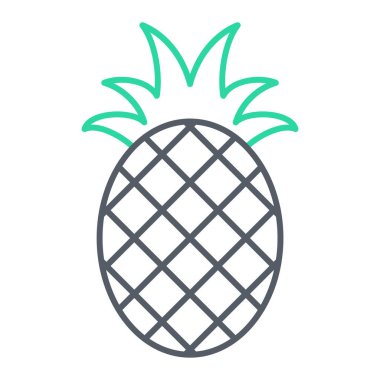 ananas ikonu vektör illüstrasyonu