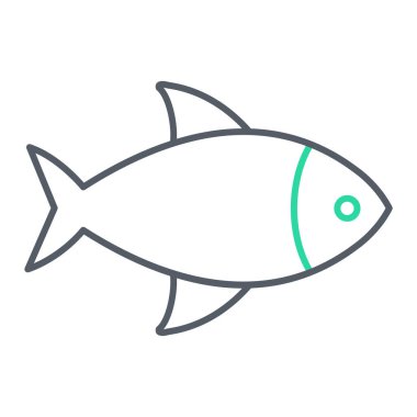 balık simgesi vektör illüstrasyonu