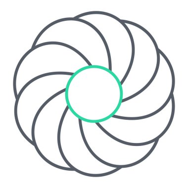 çizgi çiçek ikonu. Web için kurdele vektör sembolünün özet çizimi