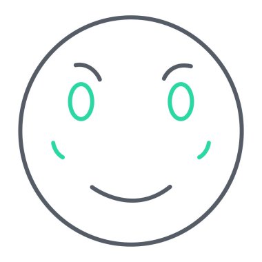 yüz simgesi, vektör çizimi