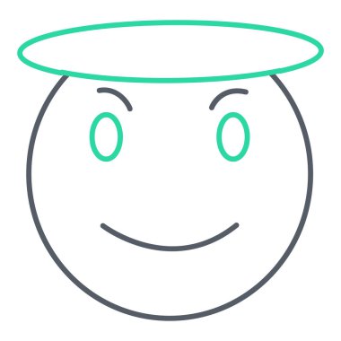 gülen yüz simgesi ikon vektör illüstrasyon tasarımı