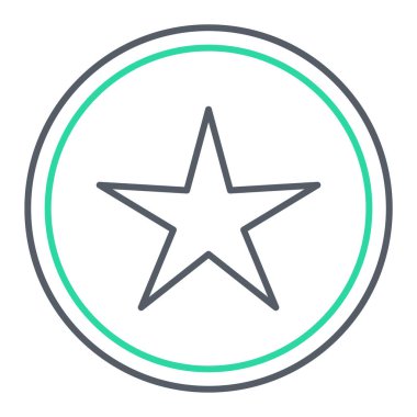 Yıldız simgesi. vektör illüstrasyonu