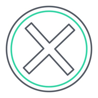 Simge vektör illüstrasyonunu iptal et