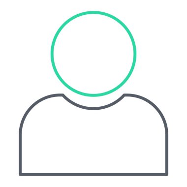 Erkek ikonu. Kişi avatar sembolü. vektör illüstrasyonu