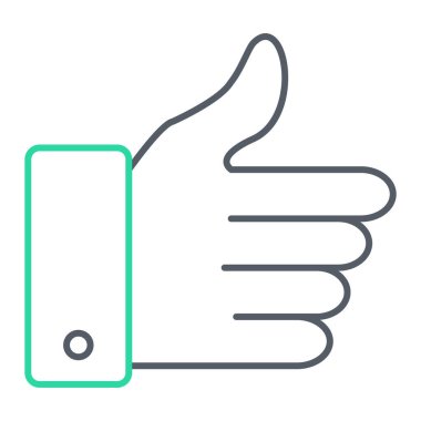 trend biçimi izole edilmiş arkaplanda başparmak simgesi