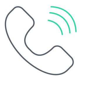 Telefon çağrı ikonu. vektör illüstrasyonu