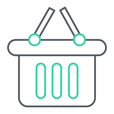 Alışveriş arabası ikon vektör illüstrasyonu