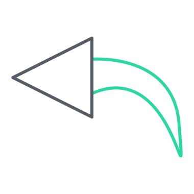 çizgi ok simgesi. vektör illüstrasyonu