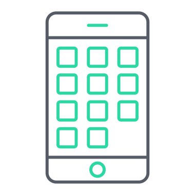 Cep telefonu simgesi, vektör illüstrasyonu