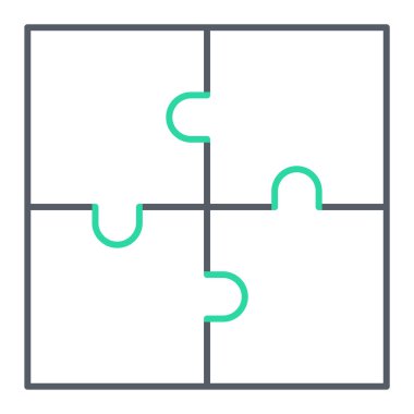 Bulmaca simgesi vektör çizimi