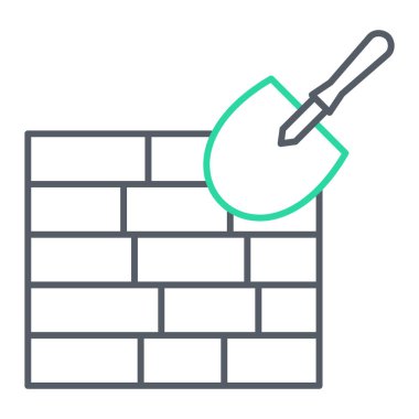 Malafat simgesi. İnce çizgi sembolü. vektör illüstrasyonu.