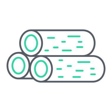 Yeşil ağaç simgesinin vektör illüstrasyonu