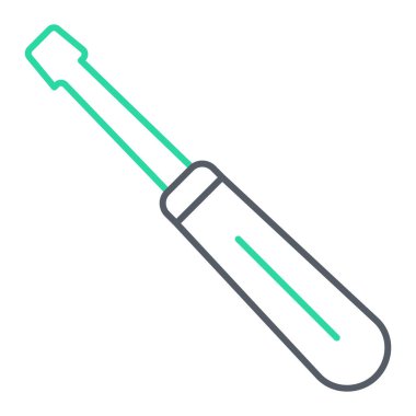 tornavida vektör ince çizgi simgesi