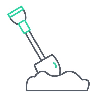 kürek simgesi vektör illüstrasyonu