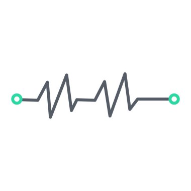 kalp atışı ikonu, vektör illüstrasyonu