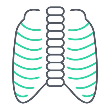 İnsan omurgası ikonu. Web için tıbbi organ vektör simgelerinin özet çizimi