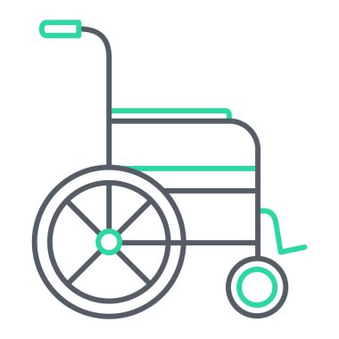 tekerlekli sandalye ikonu vektör illüstrasyonu