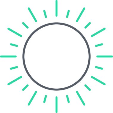 Güneş. Web simgesi basit illüstrasyon