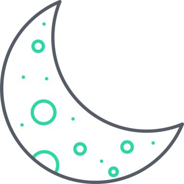 Ay. Web simgesi basit illüstrasyon 