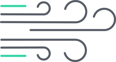 Rüzgâr. Web simgesi basit illüstrasyon