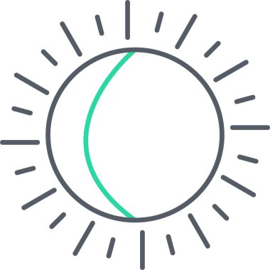 Güneş Simgesi Vektör illüstrasyonu