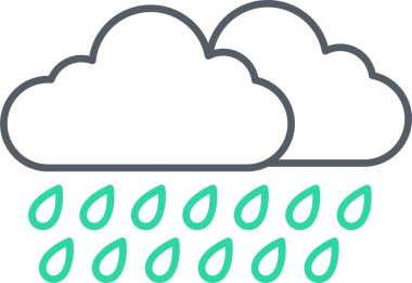 Yağmur bulutları. Web simgesi