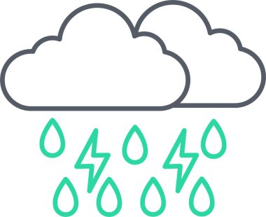 Yağmur bulutları. Web simgesi