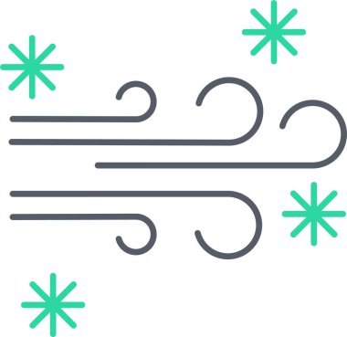 Rüzgâr. Web simgesi basit illüstrasyon