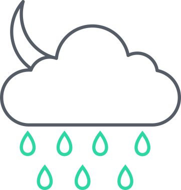 Yağmur bulutları. Web simgesi
