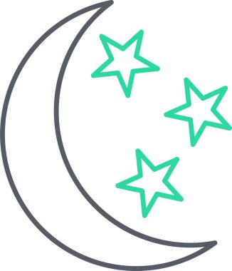 Ay. Web simgesi basit illüstrasyon