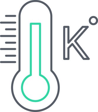Termometre. Web simgesi vektör illüstrasyonu