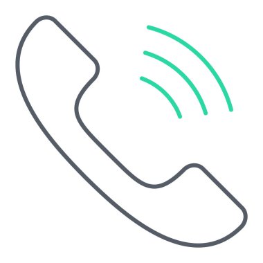 Telefonunuz var. Web simgesi basit illüstrasyon