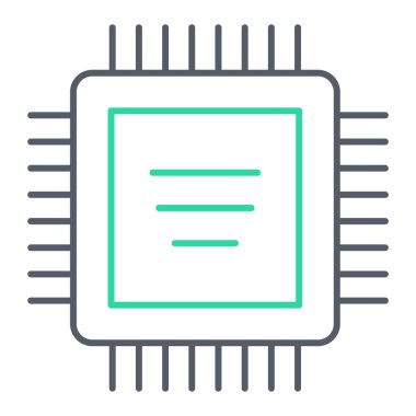 İşlemci. Web simgesi basit illüstrasyon