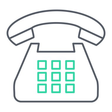 Telefon simgesi. Düz dizayn. vektör illüstrasyonu.