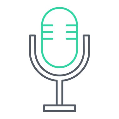 mikrofon simgesi vektör illüstrasyonu