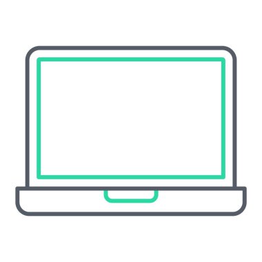 Dizüstü bilgisayar simgesi vektör çizimi