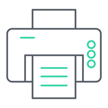 Yazıcı. Web simgesi basit illüstrasyon