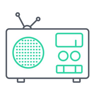 radyo simgesi vektör illüstrasyonu